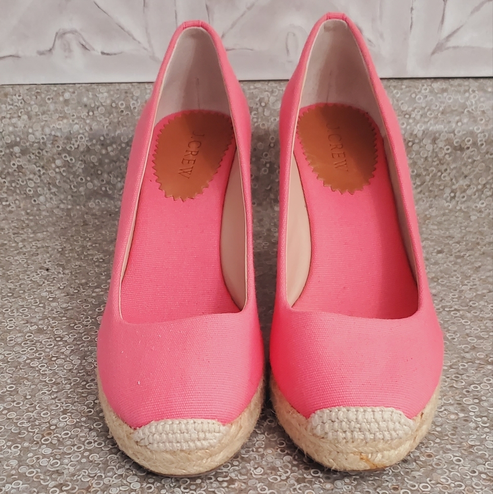 J. Crew Seville Espadrille Wedge Canvas